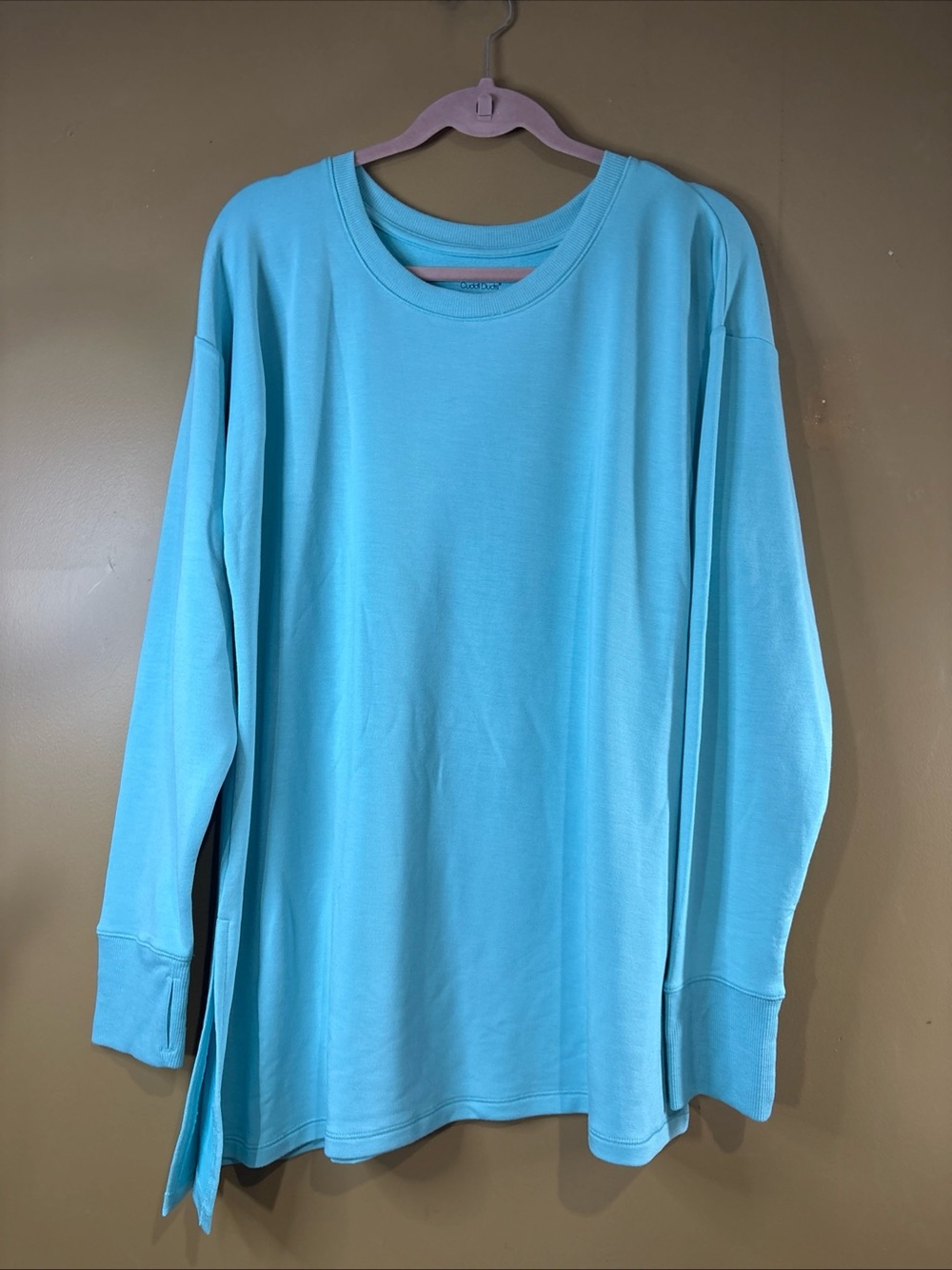 HC918 Cuddl Duds Thermawear Women's 1X Shirt Top Long Sleeve, Angle Waist